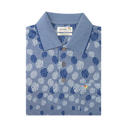 Arnold Palmer 100% Mercerized Cotton Short-Sleeved Polo - Blue