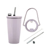 [Online Exclusive] Aura 600ml Stainless Steel Vacuum Insulated Tumbler with Straw & Holder Strap - Purple