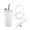 [Online Exclusive] Aura 600ml Stainless Steel Vacuum Insulated Tumbler with Straw & Holder Strap - White