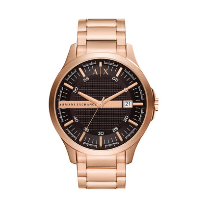 Armani Exchange Rose Gold Stainless Steel Strap
