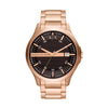 Armani Exchange Rose Gold Stainless Steel Strap