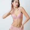 Triumph Aqua Plumeria Non-Wired Push Up Deep V Bra - Opal Pink