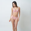Triumph Aqua Plumeria Non-Wired Push Up Deep V Bra - Opal Pink