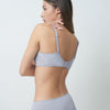Triumph Aqua Plumeria Non-Wired Push Up Deep V Bra - Feather