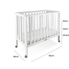 Prego Oru Foldable Wooden Crib 90cm x 45cm - White