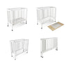 Prego Oru Foldable Wooden Crib 90cm x 45cm - White