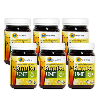 HoneyWorld® Raw Manuka UMF5+ 500g (Bundle of 6)