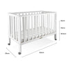 Prego Oru Foldable Wooden Crib 120cm x 60cm - White