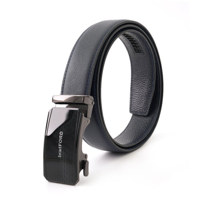 bradFORD Leather Auto Lock Belt - Blue