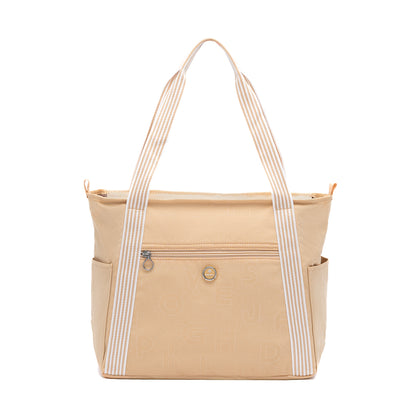 Beside U Lightweight Shoppers - Beige