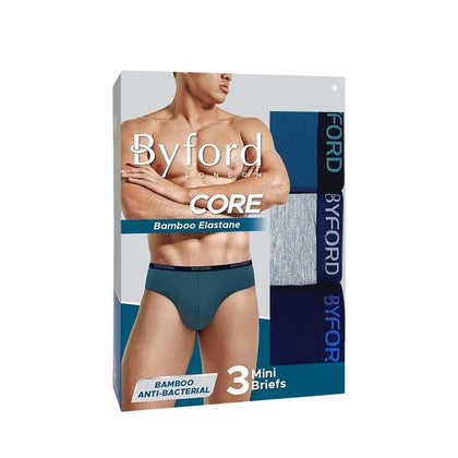 Byford CORE Bamboo Elastane Briefs (3-pc Pack) - Assorted