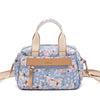 Beside U Floral Mini Bonston cum Crossbody Bag - Mist Blue