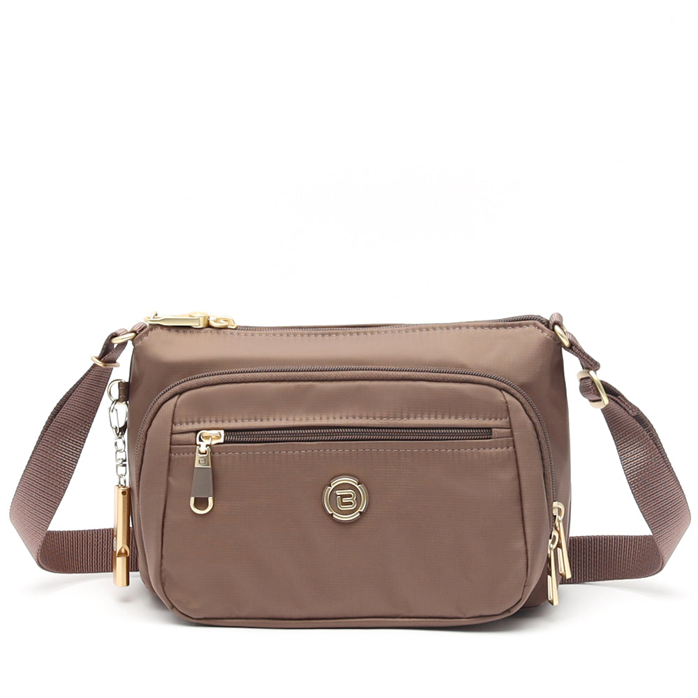 BESIDE-U Lightweight Crossbody Bag - Brown Grey