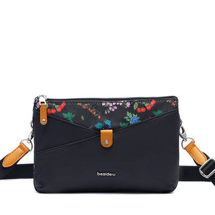 Beside U Lightweight Crossbody Bag - Black Orchard