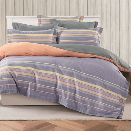 BOUNTIFULIVING 100% Printed Long Staple Cotton Fitted Sheet Set / Bed Set