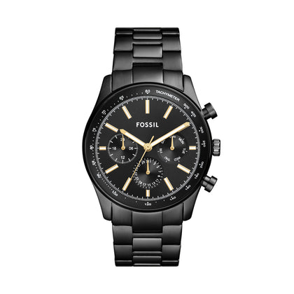 Fossil Men's Sullivan Multifunction Black Stainless Steel Watch