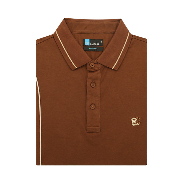bradFORD Short-Sleeved Polo - Brown – OG Singapore