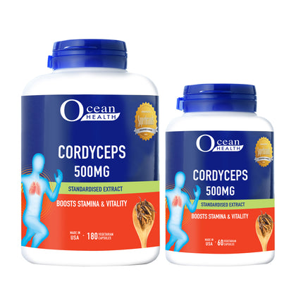Ocean Health Cordyceps 500mg 180 + 60 Vegetable Capsules