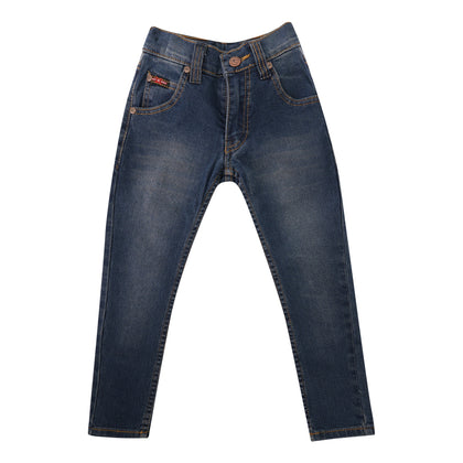 Criss-Cross Denim Long Pants