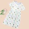 Lilbubsy Bamboo Everyday Dress - Blue Dino