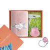 [Suzanne Sobelle by Charles Millen] Gemma-Chloe 100% Premium Combed Cotton Hand Towel & Bag Holder in Pouch Gift Set