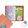 [Suzanne Sobelle by Charles Millen] Gemma-Chloe 100% Premium Combed Cotton Hand Towel & Bag Holder in Pouch Gift Set