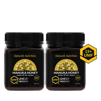 Nature's Nutrition Manuka Honey UMF15+ 1kg - Bundle of 2