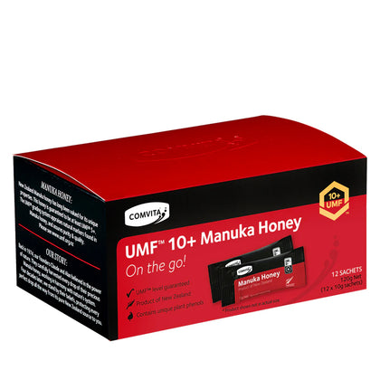 COMVITA UMF 10+ Manuka Honey 12 Sachets x 10g - Bundle of 2