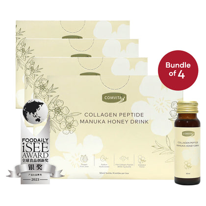 COMVITA Collagen Peptide Manuka Honey Drink 8 x 50ml - Bundle of 4