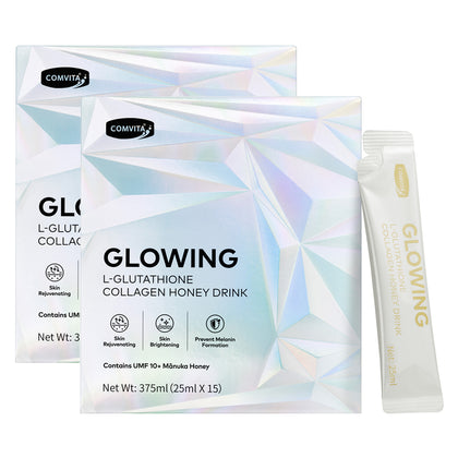 COMVITA Glowing L-Glutathione Collagen Honey Drink 15 x 25ml - Bundle of 2