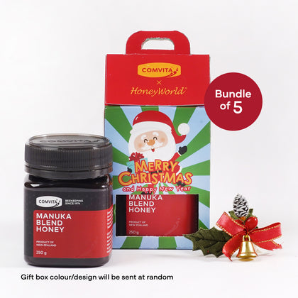 COMVITA Manuka Honey Blend 250g - FREE Gift Box - Bundle of 5