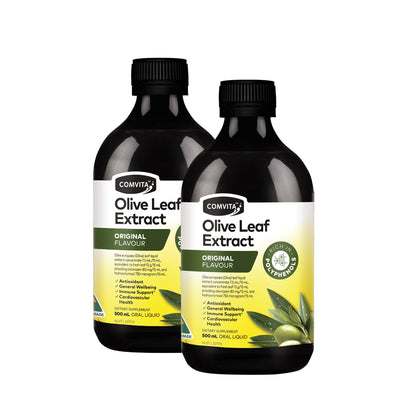 COMVITA Olive Leaf Extract Natural Flavour 500ml - Bundle of 2