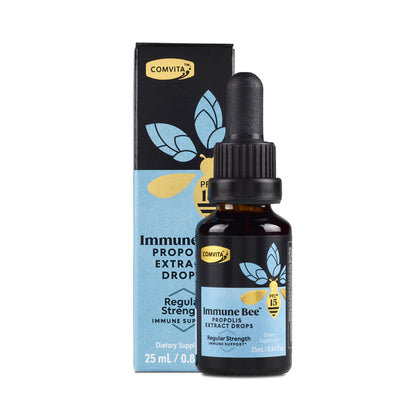 COMVITA Immune Bee Propolis PFL 15 Regular Strength 60 Veg Caps Extra Drops 25ml