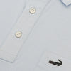 Crocodile 100% Cotton Mercerized Short-Sleeved Polo  - Blue