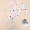Lilbubsy Bamboo Sleepsuit - Pink Dino