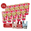 [CNY Exclusive Amazing Sale] Meiji Yan Yan Creamy Double Dipping Chocolate & Strawberry Pack 44g x 20 Cups + FREE Knitted Carrier Bag