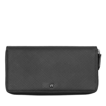 Hechter Leather Long Wallet - Black