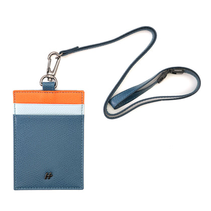 Hechter Leather Lanyard (DMW005-1) - Orange Navy