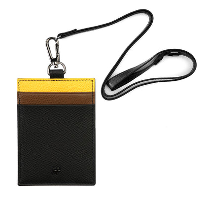 Hechter Leather Lanyard (DMW005-1) - Yellow Black