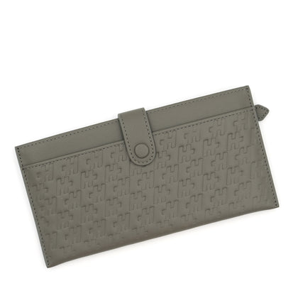 Hechter Leather Long Wallet - Grey