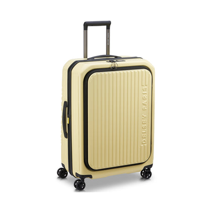 DELSEY PARIS 66cm Securitime Zip Hard Case Spinner - Pale Yellow
