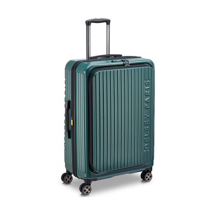 DELSEY PARIS 76cm Securitime Zip Hard Case Spinner - Deep Green