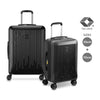 Delsey Paris Christine 55cm+70cm 4 Double Wheels Expandable Trolley Case Bundle Deal (Black) - DY389455+70