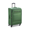 Delsey Paris Securitech Vanguard DY40038 66cm 4 Double Wheels Expandable Cabin Soft Trolley Case - Green