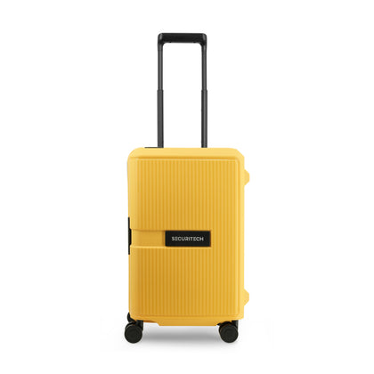 Delsey Paris Securitech® Stone DY4008 55cm LIGHTWEIGHT 4 Double Wheels Clip Trolley Case - Yellow