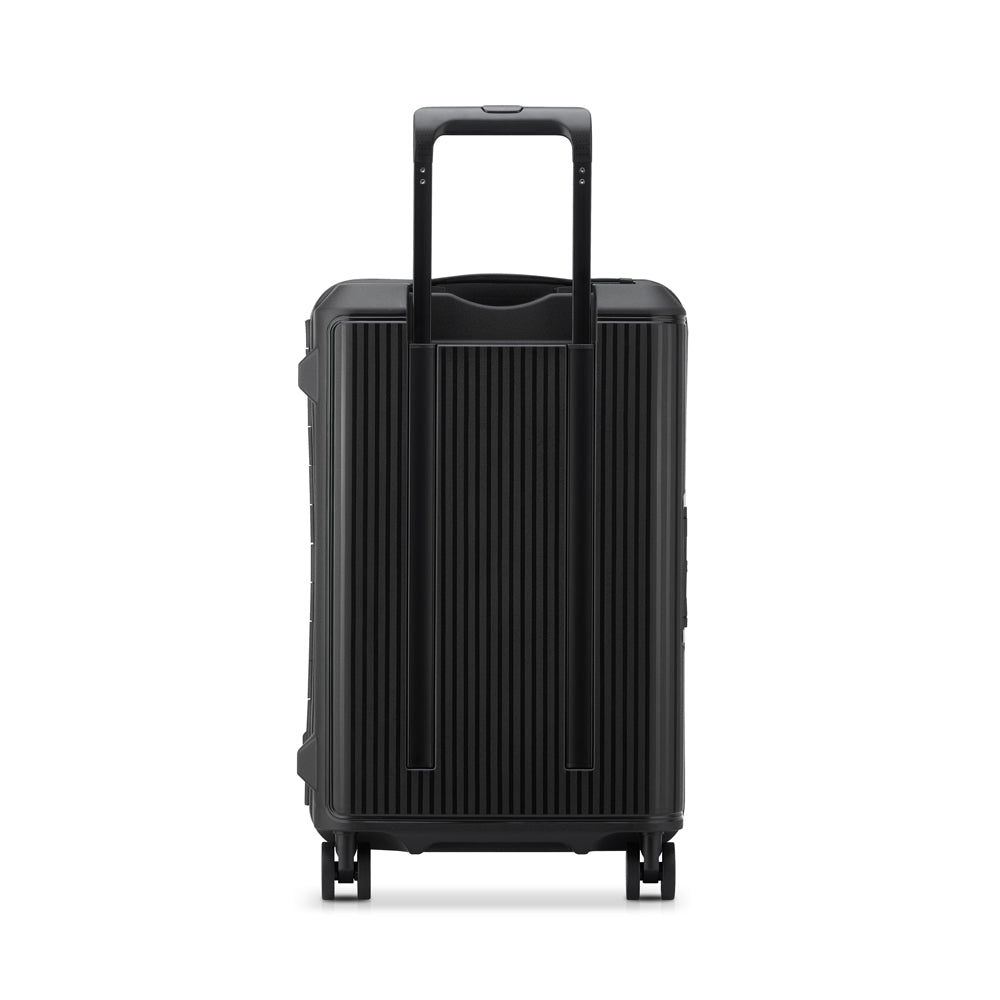 Delsey Paris Securitech Stone 55cm 4 Double Wheels Clip Cabin Trolley Case (Light Weight) - Black