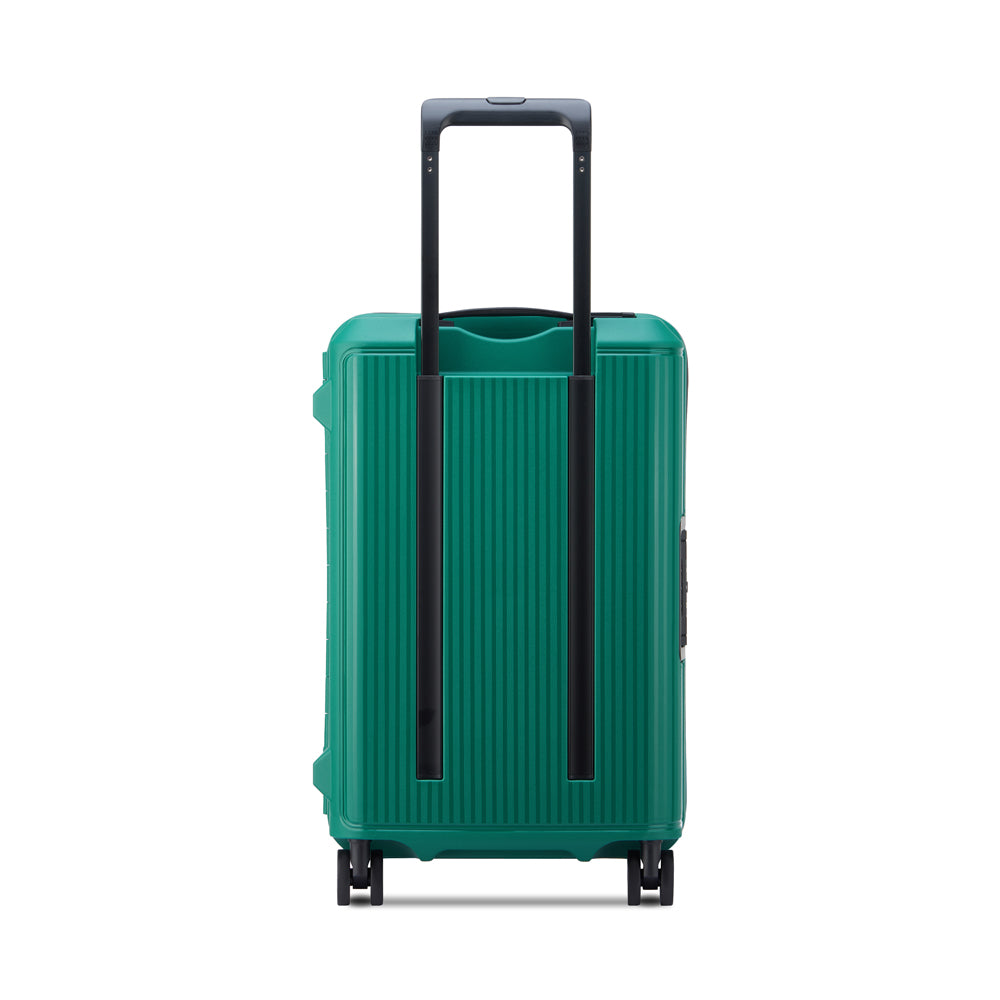 Delsey Paris Securitech Stone 55cm 4 Double Wheels Clip Cabin Trolley Case (Light Weight) - Green