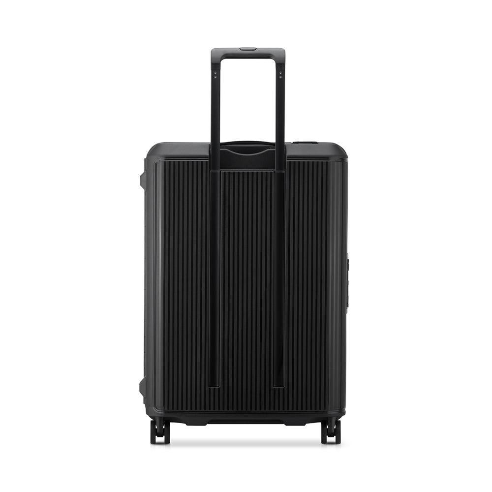 Delsey Paris Securitech Stone 66cm 4 Double Wheels Clip Trolley Case (Light Weight) - Black