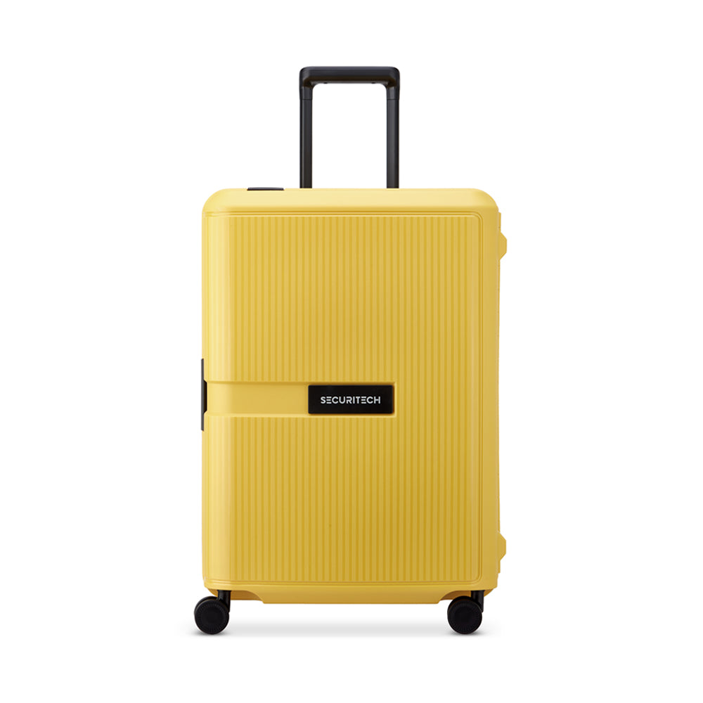 Delsey Paris Securitech Stone 66cm 4 Double Wheels Clip Trolley Case (Light Weight) - Yellow