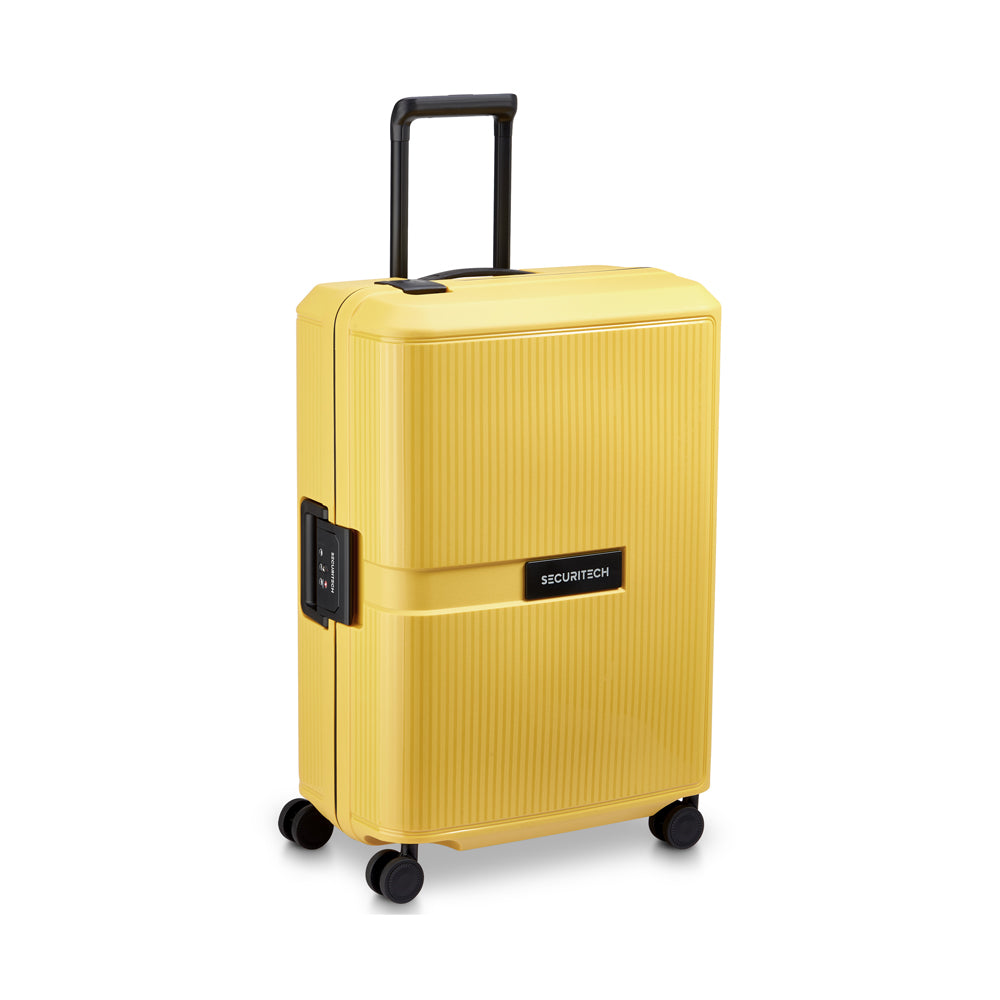 Delsey Paris Securitech Stone 66cm 4 Double Wheels Clip Trolley Case (Light Weight) - Yellow